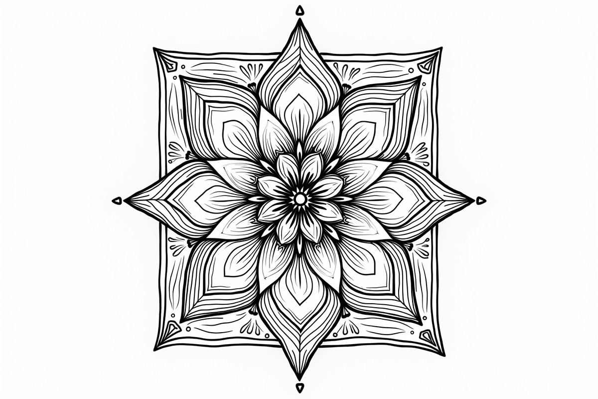 Mandala Pattern Coloring Bundle, an Illustration by Gfx_Store (Photo 7 of 11)