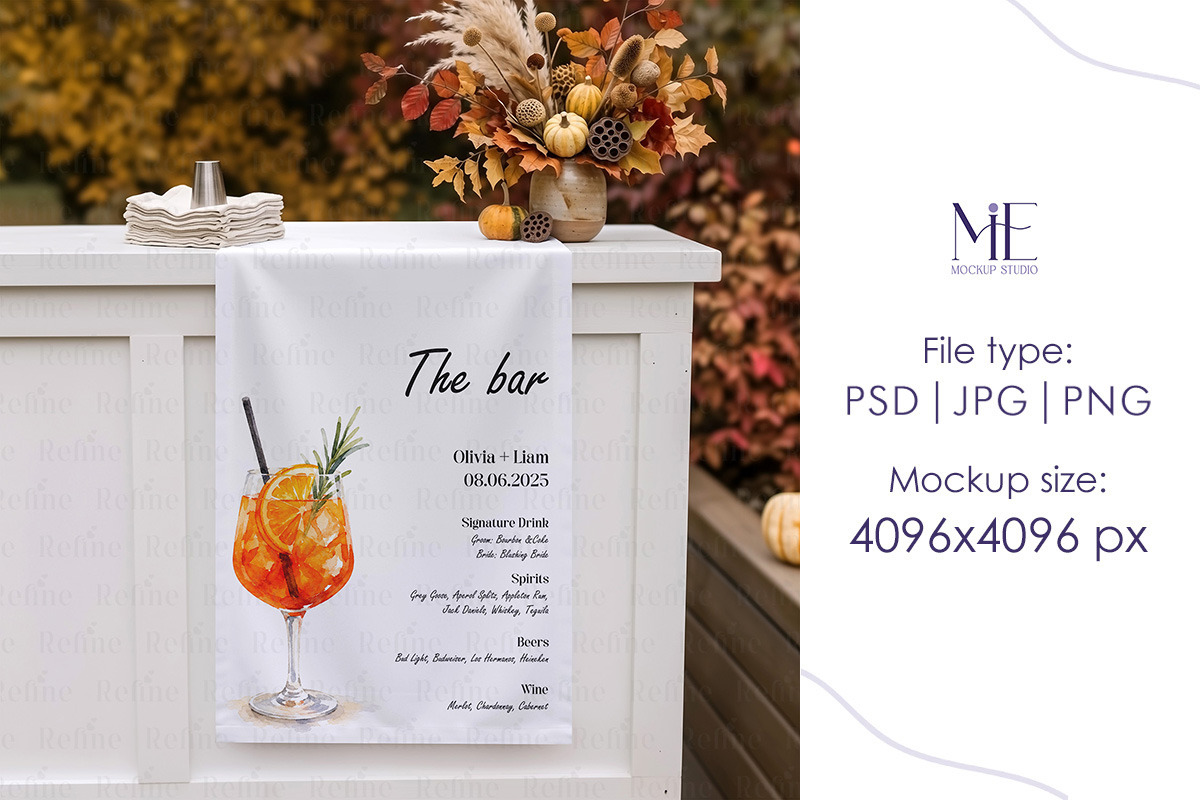 Linen Wedding Sign Mockup Banner, a Merchandise Mockup by Mie Mockup Studio (Photo 3 of 5)