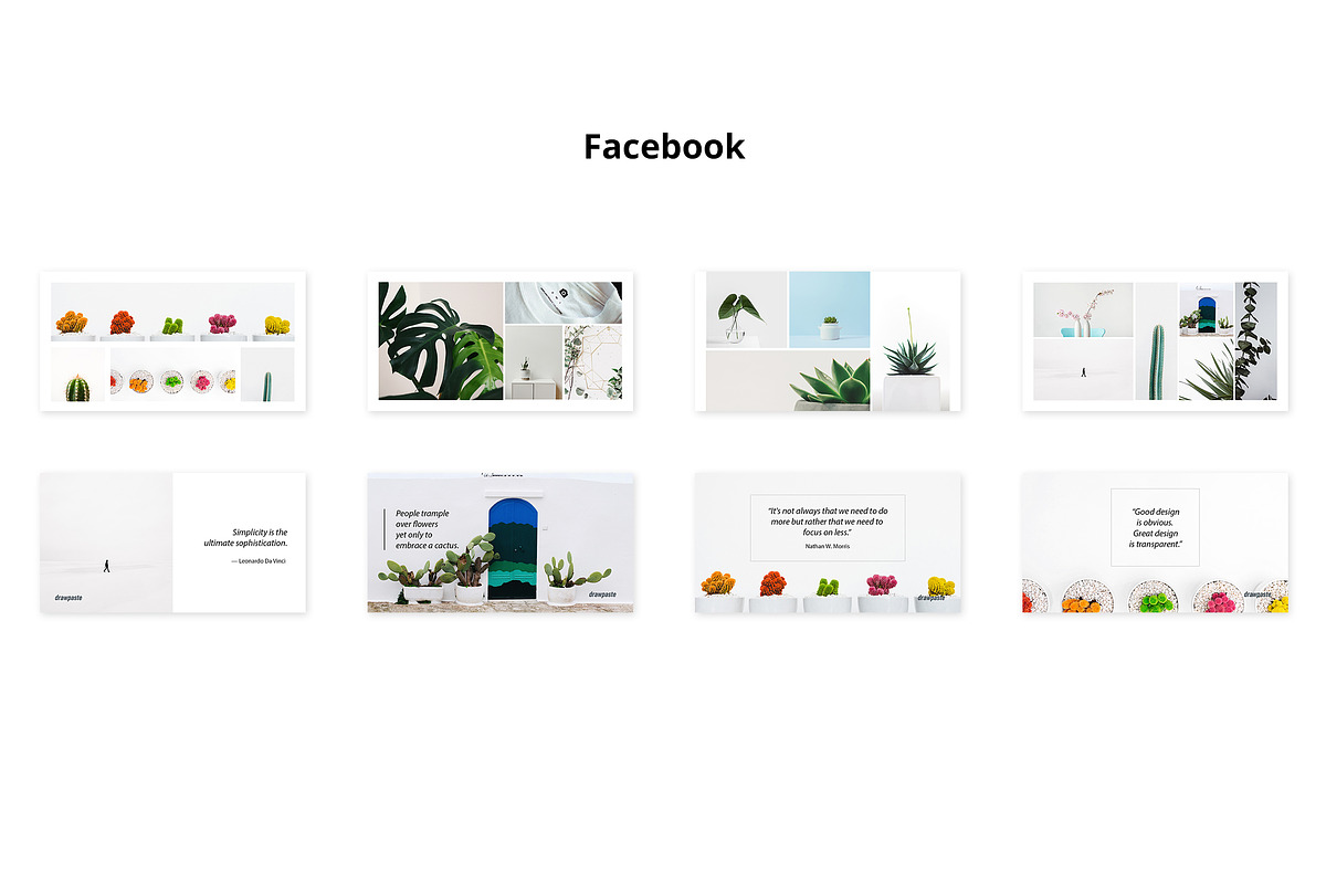 Minimal Social Media Pack 2018, a Social Media Template by Drawpaste (Photo 5 of 12)