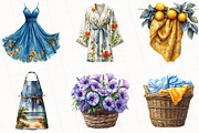 Summer Laundry Day Clipart, an Illustration by OK Design (Thumbnail 2 of 5)
