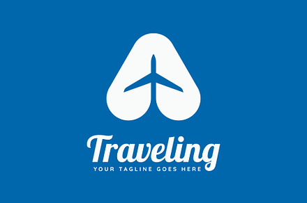 traveling minimalist flat app logo, a Branding & Logo Template by Blazybone