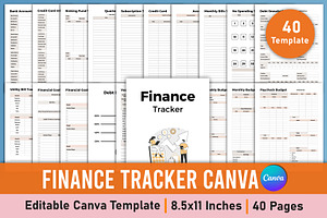 Finance Tracker Canva Template