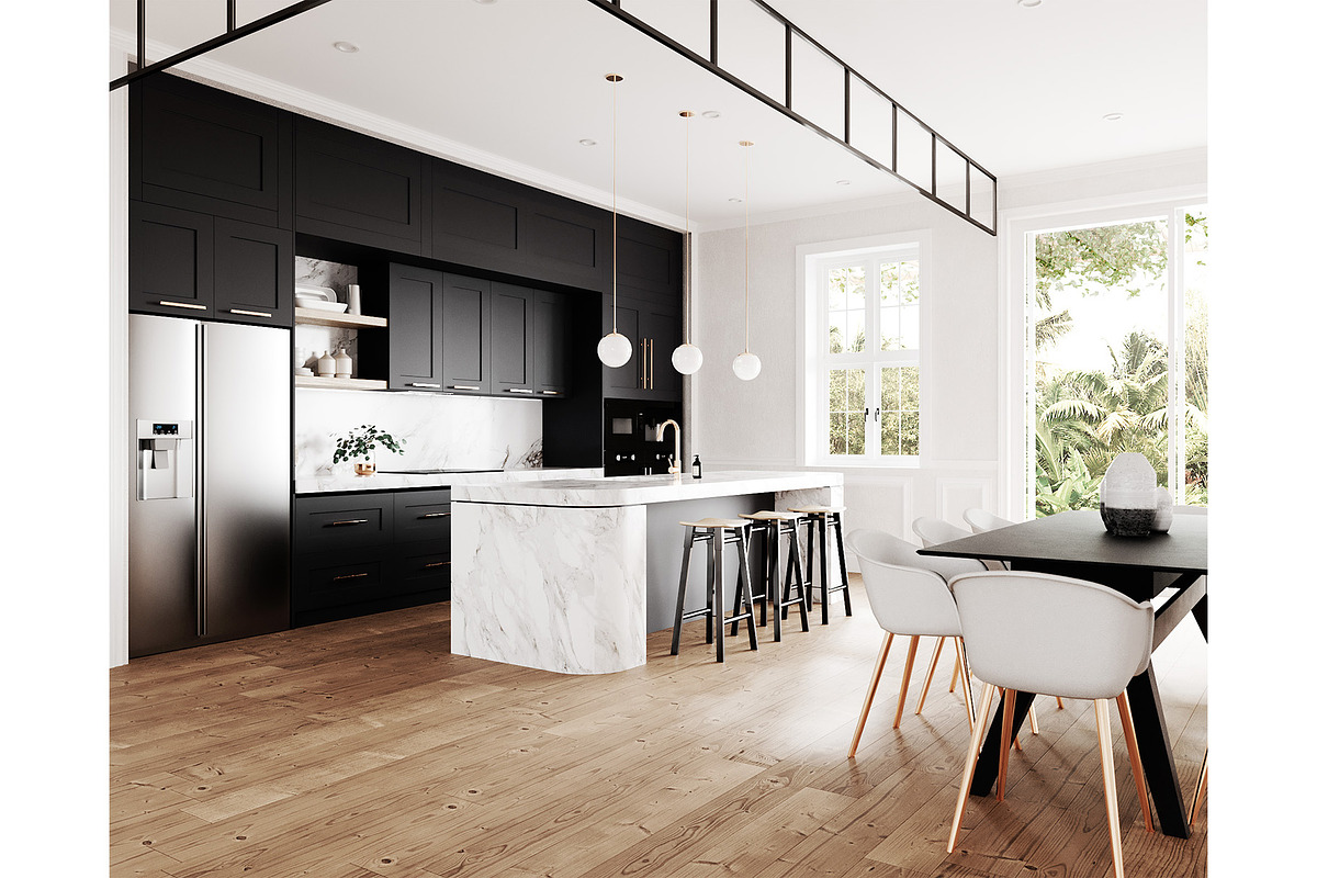 Contemporary Living - Tricorn Black, an Architecture 3D Model by 3DCargo (Photo 3 of 12)