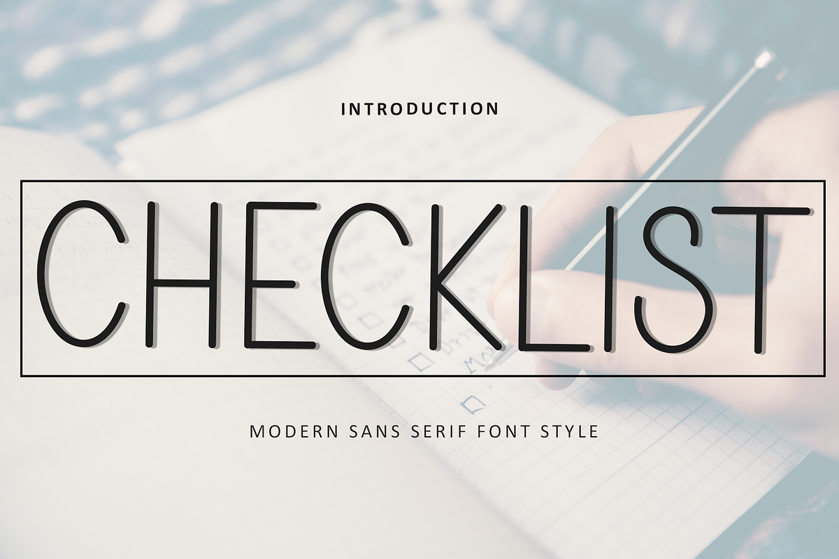 Checklist, a Sans Serif Font by FreshTypeINK (Photo 1 of 8)