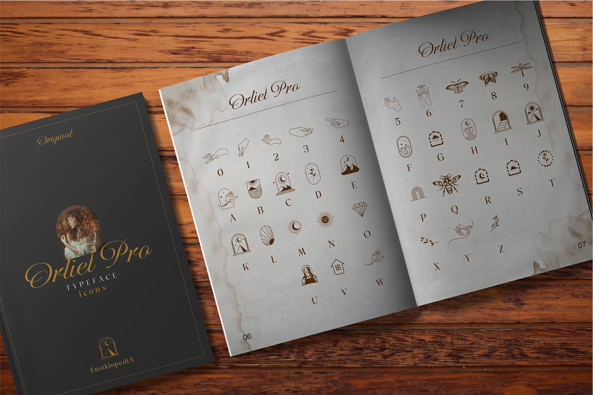 Orliet Pro - Serif, Icons + Script, a Serif Font by Joko Setiono (Photo 14 of 14)