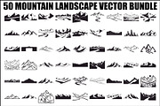 50 Mountain Landscape Silhouette Bun, an Illustration by Designer_Momina (Thumbnail 1 of 51)