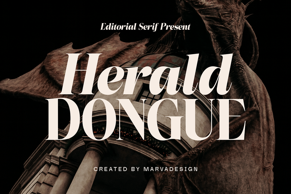 Herald Dongue - Stylish Serif, a Serif Font by Marvadesign (Photo 1 of 12)