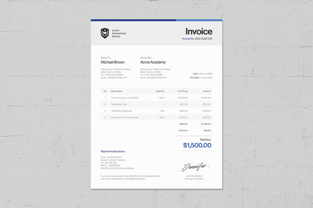 Invoice Template, a Stationery Template by BrandPacks (Photo 4 of 4)