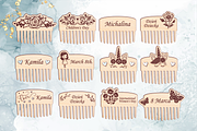 Set of combs for girls with the name, a Pattern Graphic by MegaPrezencik (Thumbnail 6 of 6)