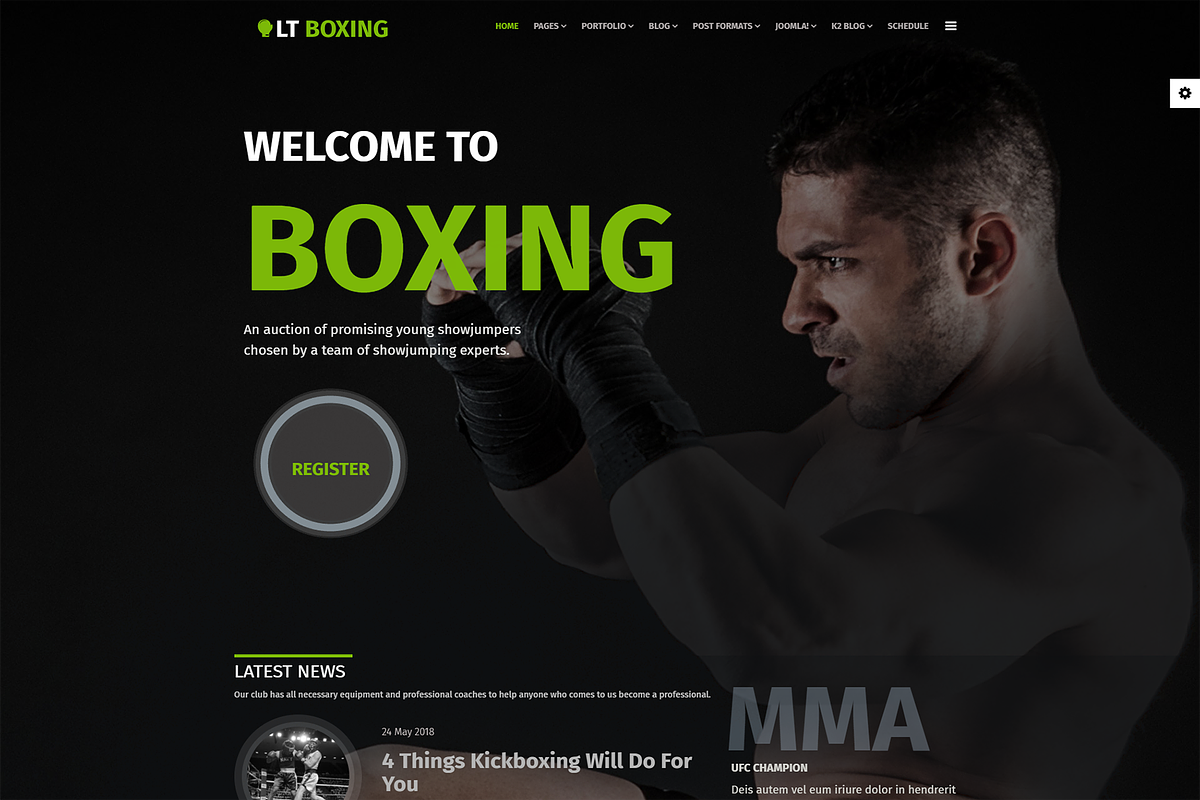 LT Boxing Onepage Joomla, a Websites & App Template by LTheme (Photo 1 of 3)