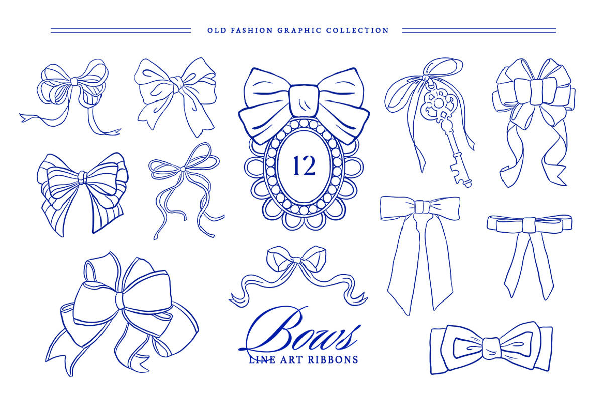 +420 Barbara Vintage Line Art Set, a Decorative Illustration by NassyArt (Photo 27 of 29)