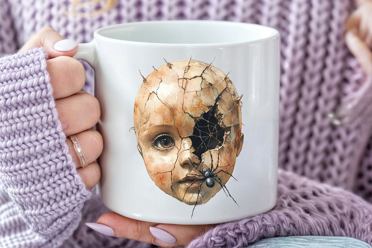 Creepy Dolls Halloween Bundle, an Illustration by Pixels.Craft (Photo 4 of 7)