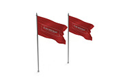 Waving Flag Mockup Template Set, an Advertising Mockup by DesignRushMarket (Thumbnail 6 of 11)