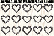 Floral Heart Wreath SVG Bundle, an Illustration by Gaye Art (Thumbnail 1 of 31)