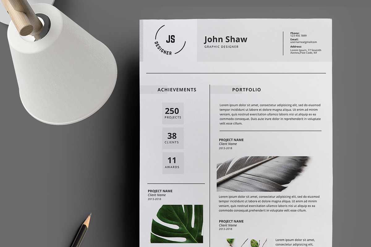 Bellatrix Resume Template, a Resume Template by Nina Shaw (Photo 3 of 7)