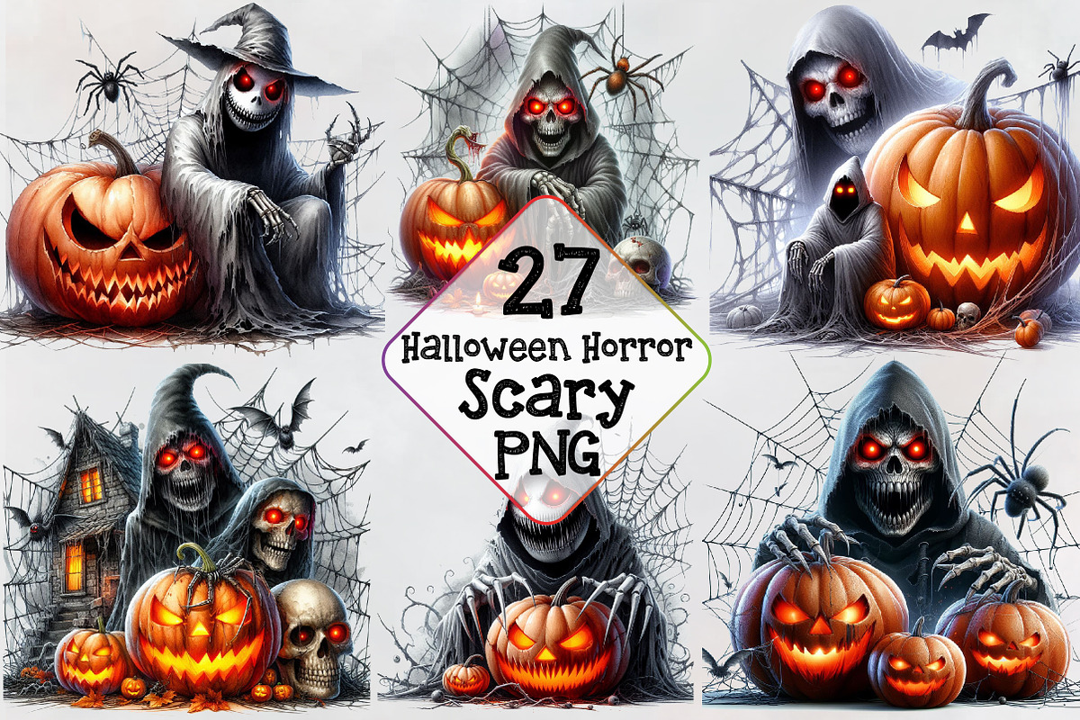 Halloween Horror Scary Clipart, a Work Illustration by Craft Nest (Photo 1 of 4)