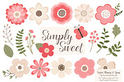 Coral Flowers Vectors, an Illustration by Amanda Ilkov (Thumbnail 1 of 4)