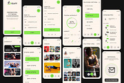 Gym Fitness Mobile Application, an UI Kit Template by CreativeShaper (Thumbnail 1 of 6)