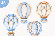 Hot Air Balloon Clipart, a Transportation Illustration by TitaLivingArt (Thumbnail 3 of 11)
