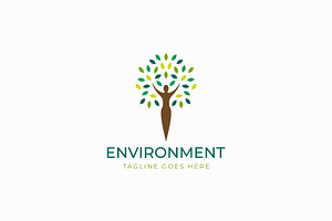 Human Tree Symbol Logo Environment, a Branding & Logo Template by Signatoro