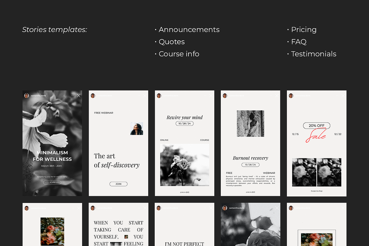 Instagram Template for Online course, a Social Media Template by tonko. (Photo 7 of 8)