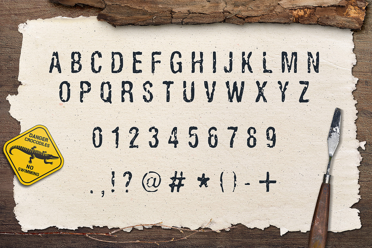 Ugly Alligator. Handmade Grunge Font preview 3