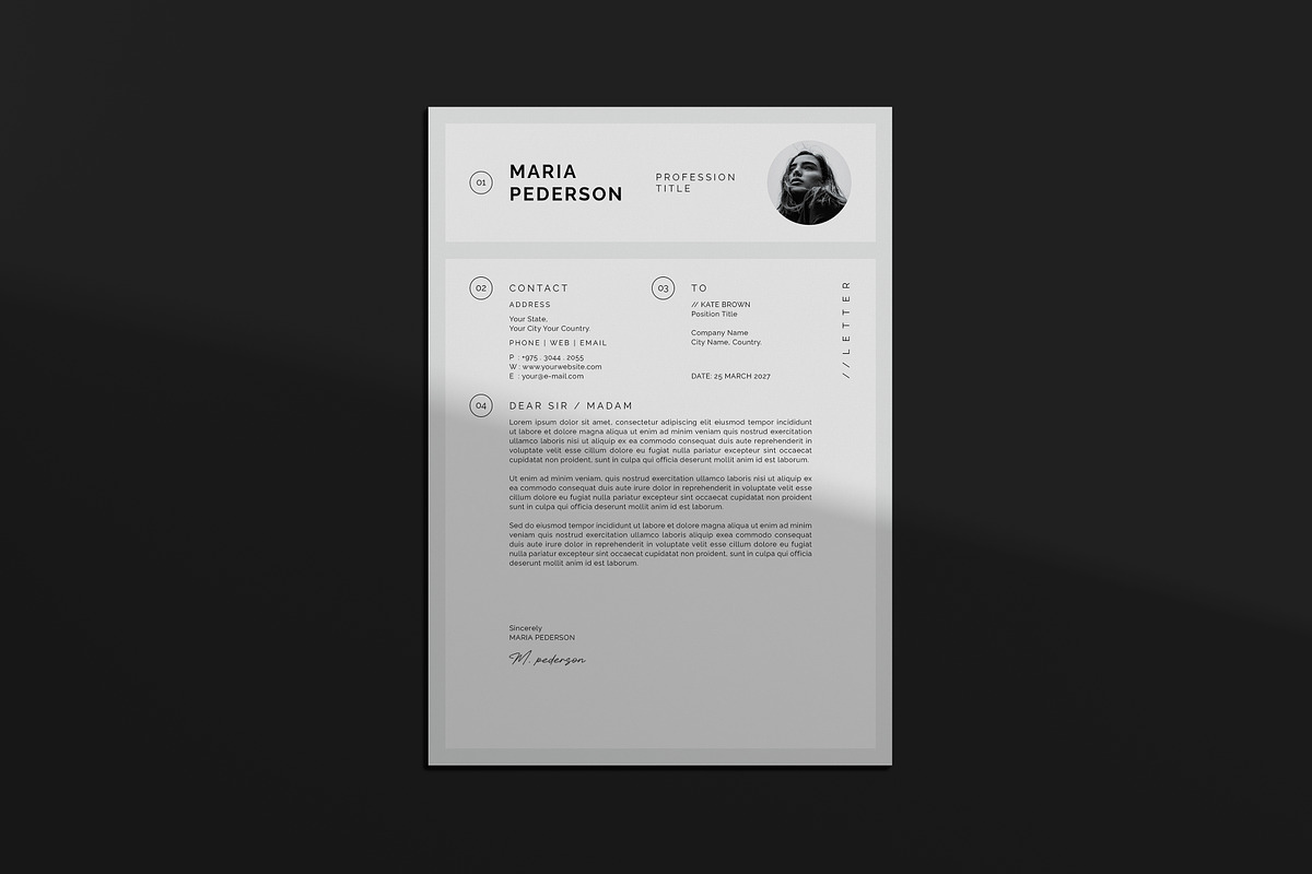 Resume Template, a Resume Template by Designsoul14 (Photo 4 of 5)