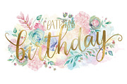 watercolor birthday Cakes Party, a Graphic by Creativeshirt (Thumbnail 4 of 14)