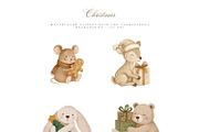 Cute Christmas Woodland Clipart, an Illustration by Pati Paints (Thumbnail 4 of 8)