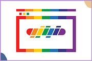 Rainbow Browser Loading Bar Vector, an Object Illustration by Gfx Expert Team (Thumbnail 3 of 3)