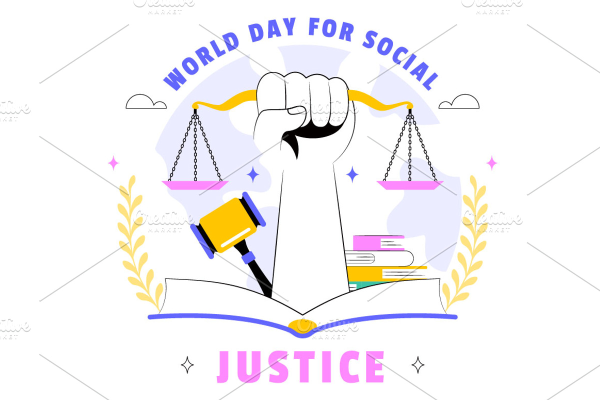 10 World Day of Social Justice, a Person Illustration by denayunebgt (Photo 4 of 4)