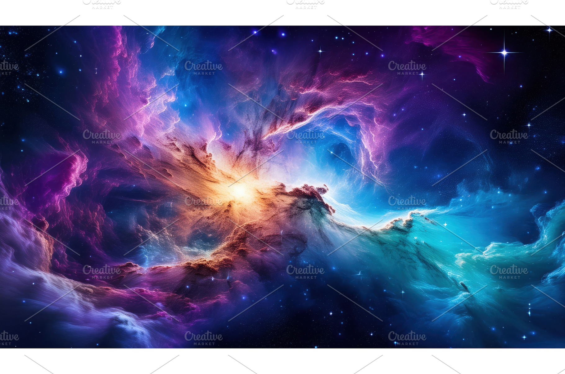 Colorful nebula with blue and purple, a Background Photo by Igor Tichonow