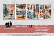 Shabby Lace Xmas Scrapbook Pages, a Seasonal Illustration by Digital Art Mahdiseño (Thumbnail 2 of 10)
