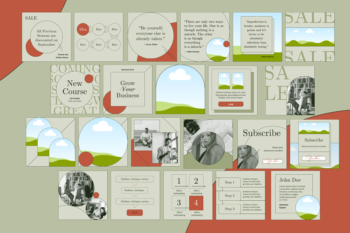 Alines - Social Media Deck Bundle, a Social Media Template by chio.design - Khalay Chio (Photo 2 of 9)