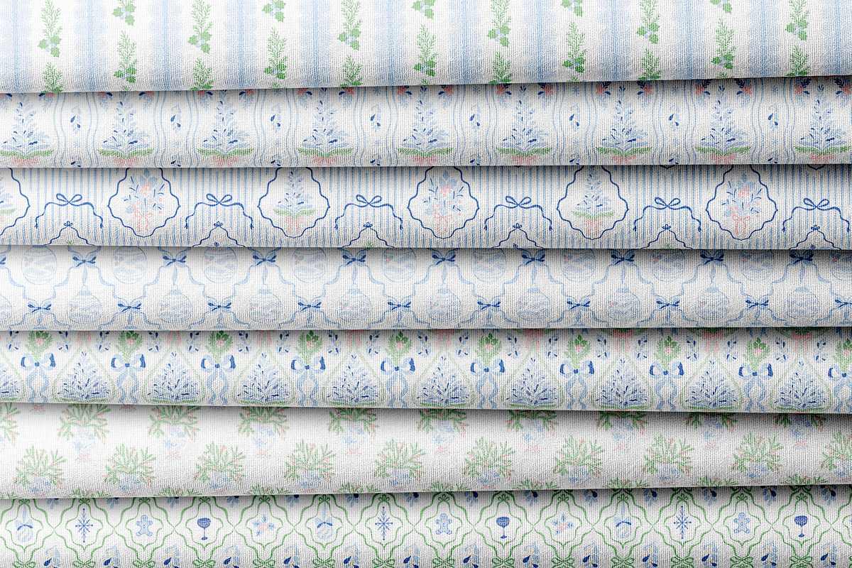 Grandmillennial Christmas patterns, a Pattern Graphic by Tani Kuzminka (Photo 12 of 23)