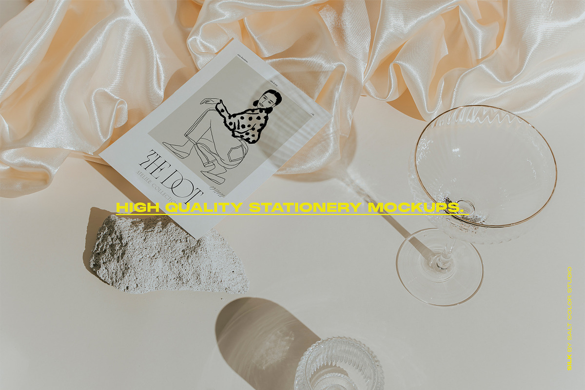 Silk Card and Invitation Mockups, a Product Mockup by Salt Color Studio (Photo 6 of 10)