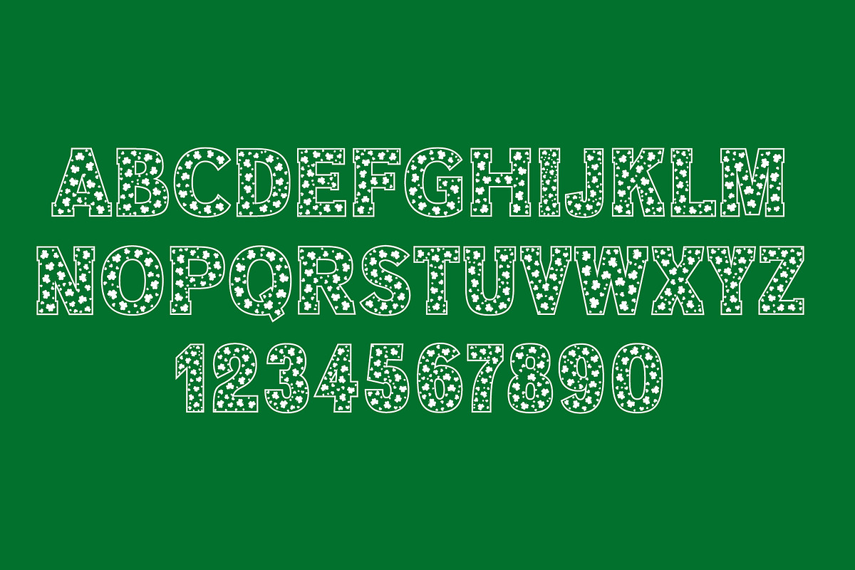 Clover Love St Patrick's Day Font, a Slab Serif Font by vladocar (Photo 8 of 8)