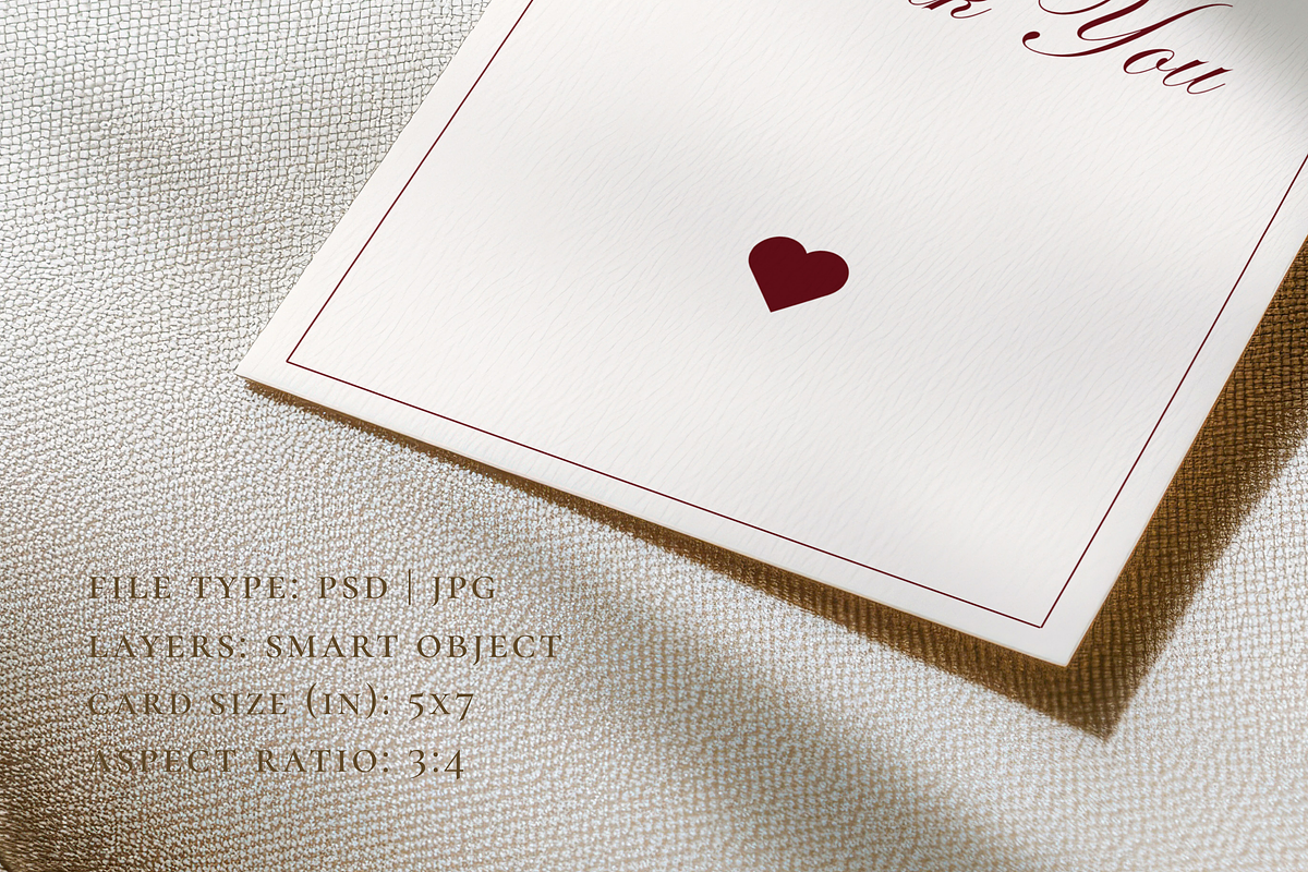 Minimal Wedding Invitation Mockup, an Advertising Mockup by Serenefeeling (Photo 4 of 7)
