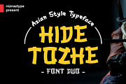 Hidetozhe - Asian Style Font Duo, a Font by nIznaztype (Thumbnail 1 of 6)