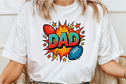 DAD Comic Style Sublimation PNG, an Illustration by DreamCafeArt (Thumbnail 2 of 7)