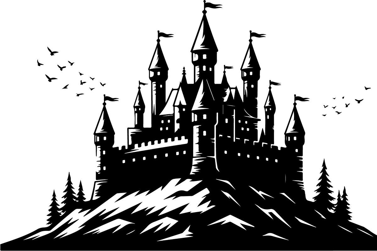 Medieval Castle Silhouette Bundle, an Illustration by hafijul (Photo 9 of 9)