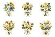 Crochet Flowers PNG Bundle, an Illustration by SinaCreation (Thumbnail 2 of 9)