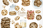 Watercolor cookies clipart, a Food Illustration by AquarelleSpace (Thumbnail 1 of 4)