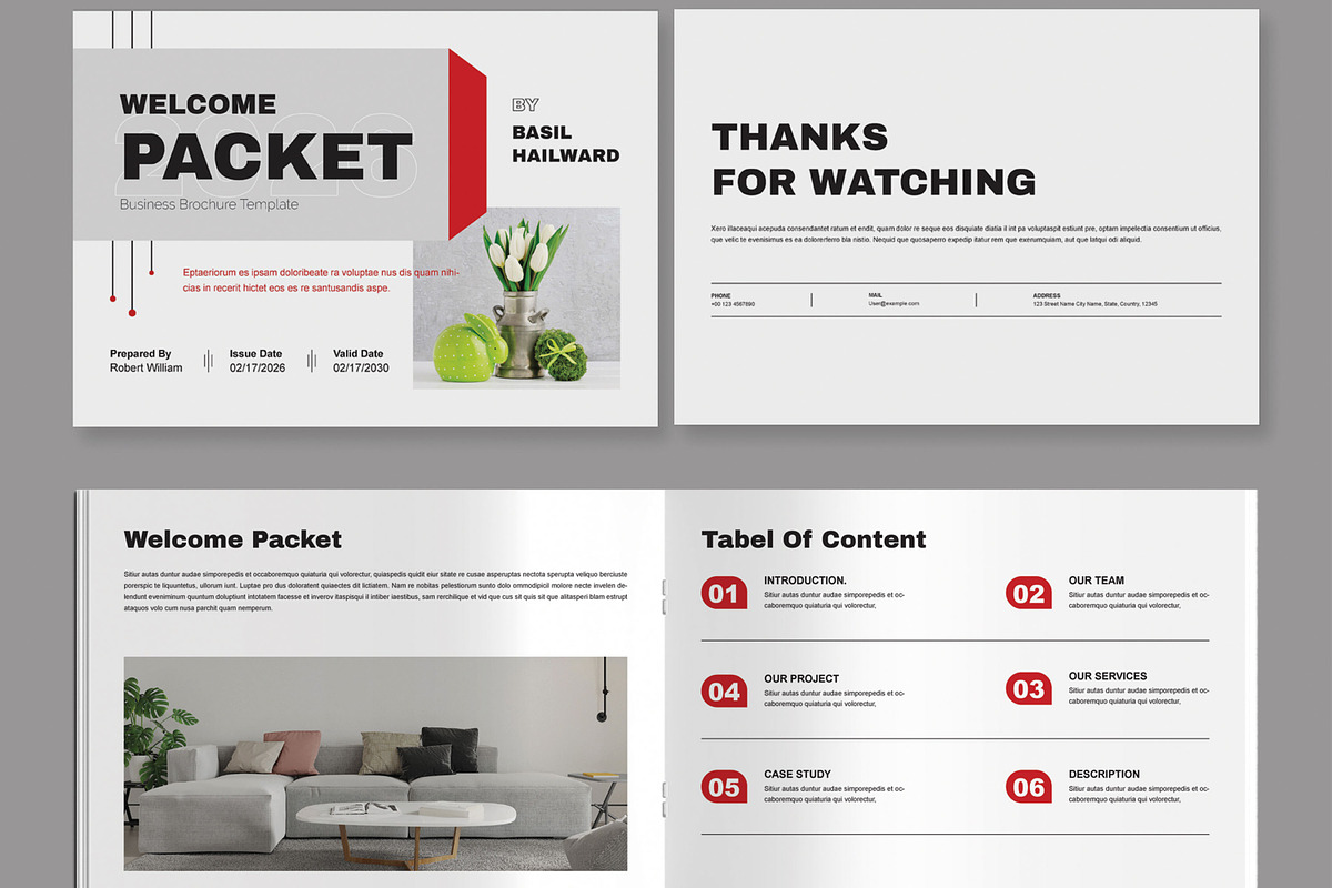 Welcome Packet Template Design