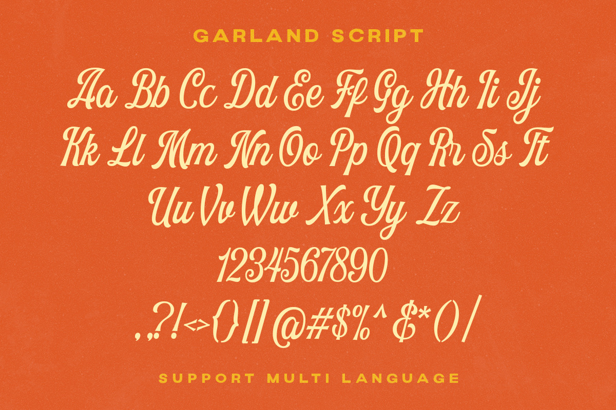 Garland - Script & Display Font Duo, a Script Font by Letterhend Studio (Photo 8 of 11)