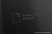 B crescent moon logo design, a Branding & Logo Template by MuzaInspires (Thumbnail 2 of 5)