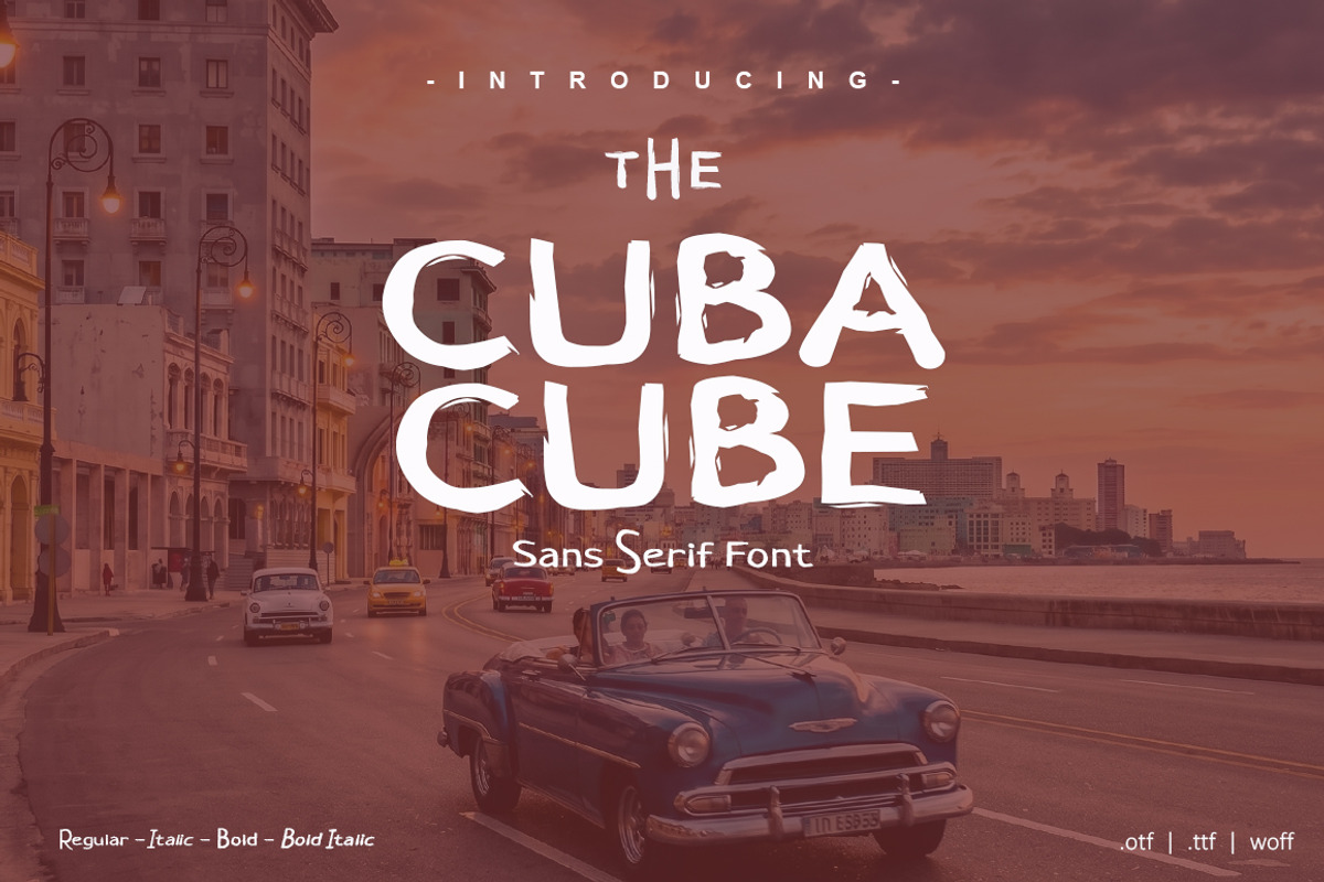 Cuba Cube Font, a Sans Serif Font by yantodesign (Photo 1 of 8)