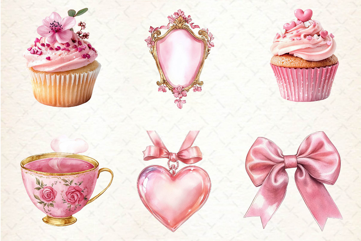 Pink Coquette Mothers Day Clipart, an Illustration by Dream Creation (Photo 4 of 6)