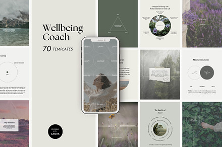 Wellbeing Coach Instagram Templates, a Social Media Template by Terraa Studio Design
