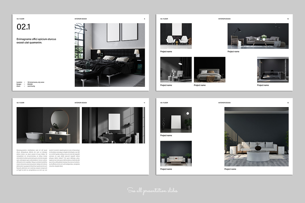 Interior Design Presentation Canva, a Presentation Template by ...